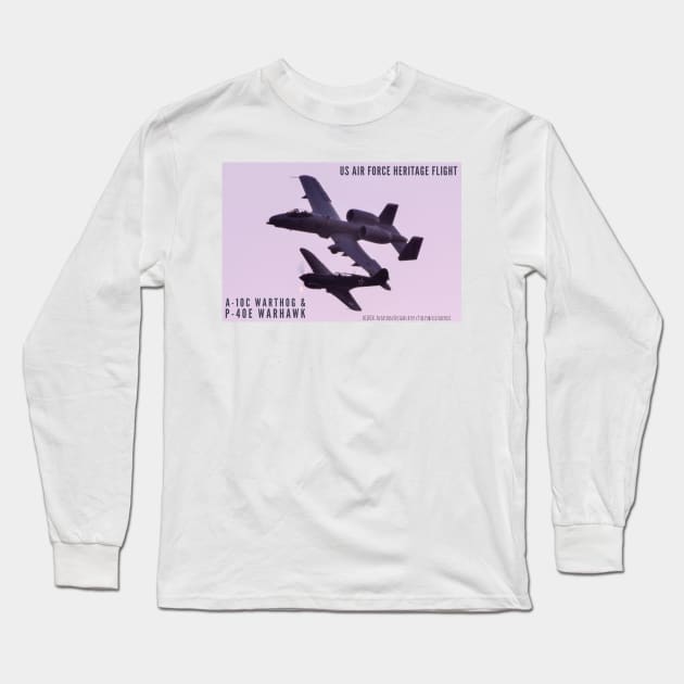 1-sided P-40 and A-10 color Long Sleeve T-Shirt by acefox1